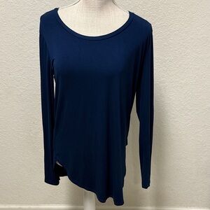 EMMAS CLOSET Navy Blue Long Sleeve Top Size Large